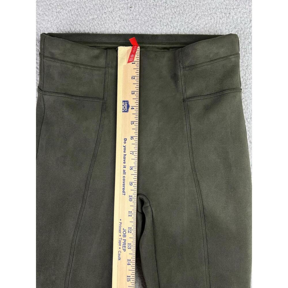 SPANX Faux Suede Leggings High Waisted Hunter Green Size S fits a XS - Picture 6 of 14